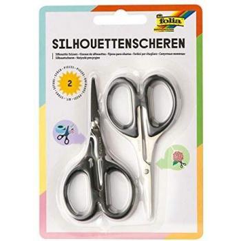 Juego de Tijeras Silueta Folia, 2 Piezas, Longitud: 105 mm