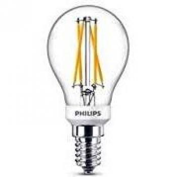 Bombilla LED Philips Classic E14 P45 2,5W 2700K transparente