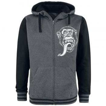 Gas Monkey Garage Hoodie Dallas, Texas Varsity Zip Grey