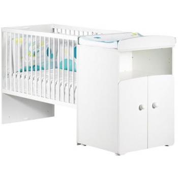 Cama Combinada Evolutiva 60x120 cm a 90x190 con Botones Blancos Basic