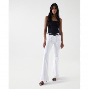 Vaquero push up de mujer Destiny flare de tiro medio - Salsa Jeans, con bolsillos