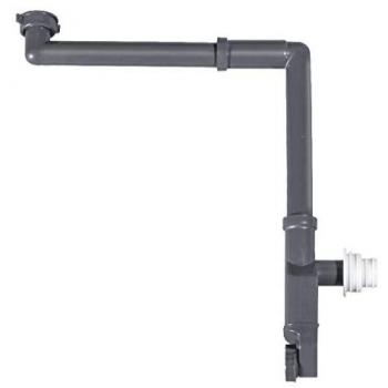 Sifón ajustable Bernstein 2050 para lavabos e inodoros pequeños, con conexión de 1 1/4 pulgadas y diámetro de 30 cm