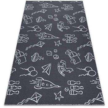 Alfombra para niños Juguetes Divertida - Gris 200x200 cm