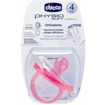 Chicco Physio Soft Gommotto - Chupete de silicona, 4 meses en adelante, color rosa