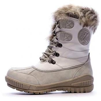 Kimberfeel Botas De Nieve Delmos Blanco - Botas de nieve, color blanco, diseño impermeable, aislamiento térmico, suela antideslizante, forro cálido, cierre con cordones