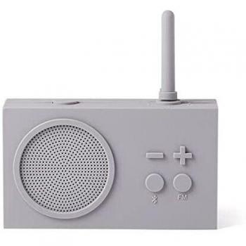 Radio Altavoz Bluetooth Lexon Gris Claro 14x8x4cm