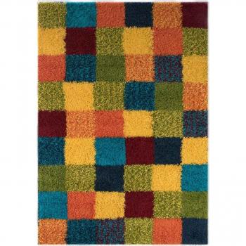 DolceMora Sehrazat Multi Shaggy 134 - Alfombra, 1.10 x 0.60 x 11.00 cm, color amarillo
