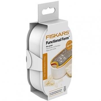 Fiskars Rallador con recipiente, Capacidad: 400 ml, Medida: 16,8 x 9,0 cm, Metal/Plástico, Functional Form, 1019530