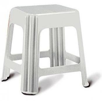Taburete Novanta Blanco 42x34 cm con Tappeto Giganplast