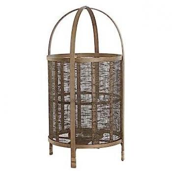 Portavelas DKD Home Decor Natural Marrón 31 x 31 x 60 cm