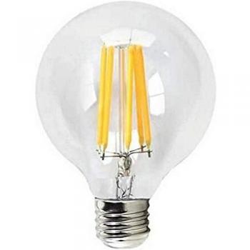 Silver Electronics LED Filamento Globo, E27, 6 Watts, Transparente W, 5000K