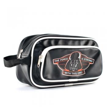 Star Wars Darth Vader La Fuerza es Fuerte Lavado Negro Bolsa de Aseo de Viaje