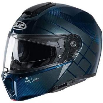 HJC Helmets RPHA90S Carbon BALIAN Casco per Moto, Hombre, Negro/Azul, XS