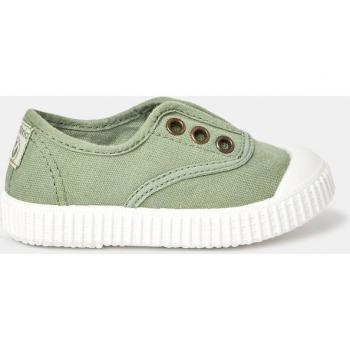 Victoria Girl's Canvas Sneakers with Elastic in Green