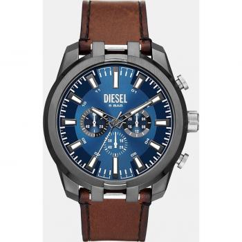 Reloj Diesel DZ4643 para hombre con cronógrafo y correa de piel marrón
