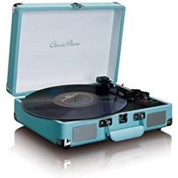 Tocadiscos LENCO TT-11BU Color Azul, Retro, 3 velocidades, Bluetooth