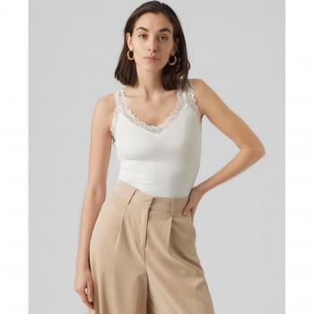 Vero Moda Women's Regular Fit Lace Trim Top 'ROSA'