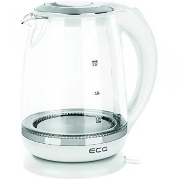 Hervidor de Agua ECG RK 2020 Blanco de Vidrio - 2,0 L - 2200 W
