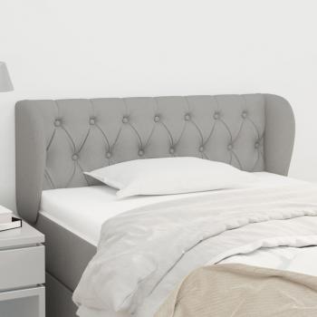 Cabecero de Tela Gris Claro 103x23x78/88 cm vidaXL - Gris