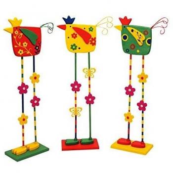small foot company Juego de 3 pájaros de decoración, Multicolor