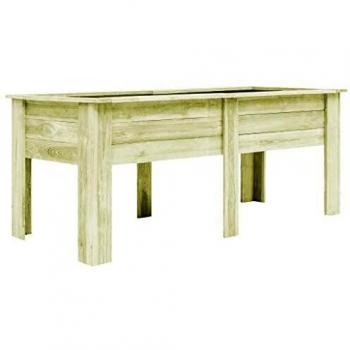 vidaXL Arriate Patas de Madera Aserrada 200x80x80 cm Macetero Tiesto Maceta