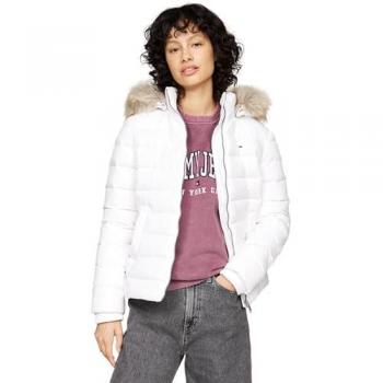 Tommy Jeans Women's Basic Hooded Down Jacket - White - Size L