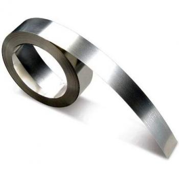 Cinta de Acero Inoxidable Dymo 32500 Rhino™ Laminada para Rotuladoras, 12mm x 6.40mt, Paquete de 10 Unidades