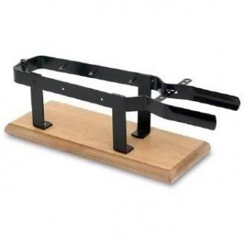 Soporte para Jamón Modelo Pinza con Base de Madera Flores Cortes