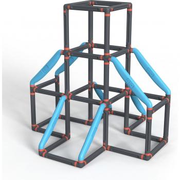 BIG - Torre de escalada The Tower Big Kraxxl: Centro de actividades al aire libre para niños, estructura robusta y segura, fabricada en plástico resistente a la intemperie, diseño colorido y atractivo, incluye múltiples niveles de juego