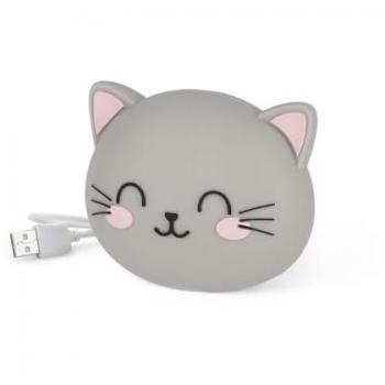 Batería Externa Legami Kitty 4800 mAh, Cargador portátil, My Super Power, Batería Recargable, Cable USB Tipo C Incluido, Banco de Energía Portátil, dimensiones 13 x 13