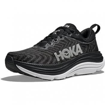 HOKA Gaviota 5 Men's Road Running Shoes in Black/White, Size 8 (EU 42)