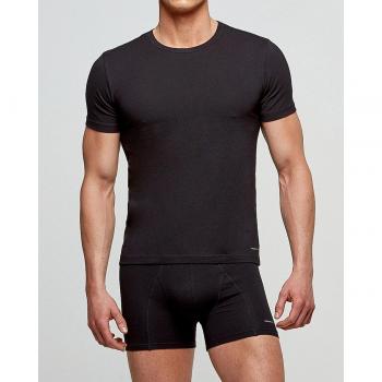 Impetus - Camiseta interior de hombre en negro de manga corta