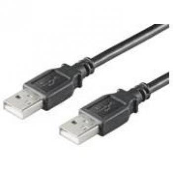 Cable USB 2.0 A-A de 1 metro, macho a macho, color negro