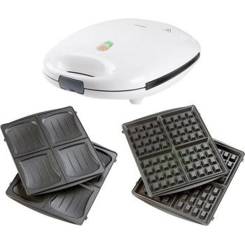 Sandwichera y Gofrera Domo DO9046C con 4 Placas Intercambiables