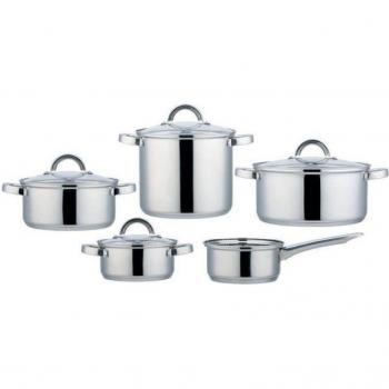 Batería de Cocina Bastilipo Suiza 9 Piezas Acero Inoxidable - Modelo INOX
