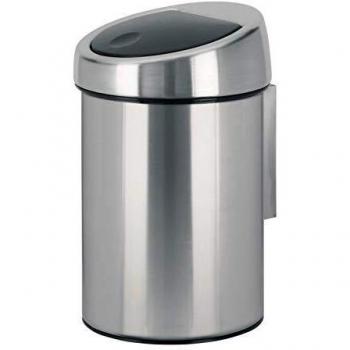 Brabantia Touch Bin - Cubo de Basura, 3 litros, Cubo Interior de plástico extraíble, Acero Mate Anti-Huellas