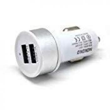 SATYCON Cargador MECHERO Coche Doble USB 2.1A / 1A Plata
