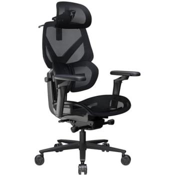 Silla Gaming Ergonómica ThunderX3 FLEX Pro con Apoyo Lumbar 360 Grados - Mesh Negra