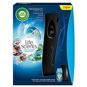 Air Wick - Ambientador Freshmatic Life Scents Oasis, color Negro