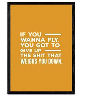 Póster Motivacional Si Quieres Volar - Lámina de Decoración Sin Marco A4 con Frases Inspiradoras y Energéticas
