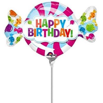 Anagram- Globo Foil Minishape Sweet Shop Birthday-Si hinchado con aire, multicolor, 7A3262202