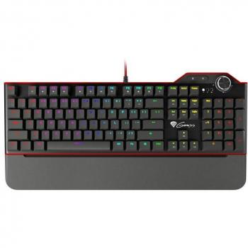 Genesis RX85 RGB Teclado Mecánico Gaming con Iluminación RGB, Switches Kailh Marrón, Diseño QWERTY Español, Color Negro/Rojo