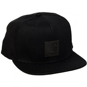 Gorra Carhartt WIP Logo Negra | Visera Plana | Lona de Algodón 8 Onzas