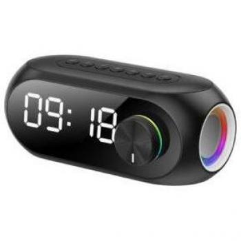 Blaupunkt BLP2250 Altavoz Portátil Bluetooth con Reloj Despertador, Radio FM, USB, AUX, SD en color Negro