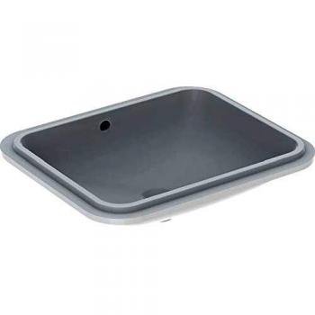 Lavabo bajo encimera rectangular Geberit VariForm 58x49cm sin orificio para grifería con rebosadero, color blanco