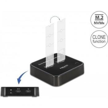 DeLOCK 64177 Estación de Acoplamiento para Discos Duros M.2 NVMe con Conexión USB 3.2 Gen 2 Type-C Color Negro