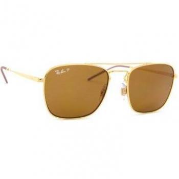 Ray-Ban RB3588 925083 55 Gold Square Sunglasses for Men