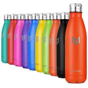 MIKAMEE Botella de Agua Acero Inoxidable 350/500/650/750ml | Aislamiento de Vacío de Doble Pared airBottle | sin bpa Botella termica | Mantiene 24h frías/12h Calientes | para Niños, Deporte, Oficina