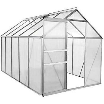 Invernadero de aluminio Zelsius 310 x 190 cm con paneles de 6 mm y superficie de 5,90 m²