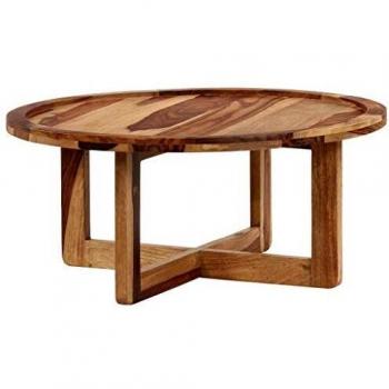 vidaXL Madera Maciza Mesa de Comedor Sheesham Centro Mobiliario Salón Sala de Estar Decoración de Muebles Casa Hogar Oficina Despacho 80x35 cm